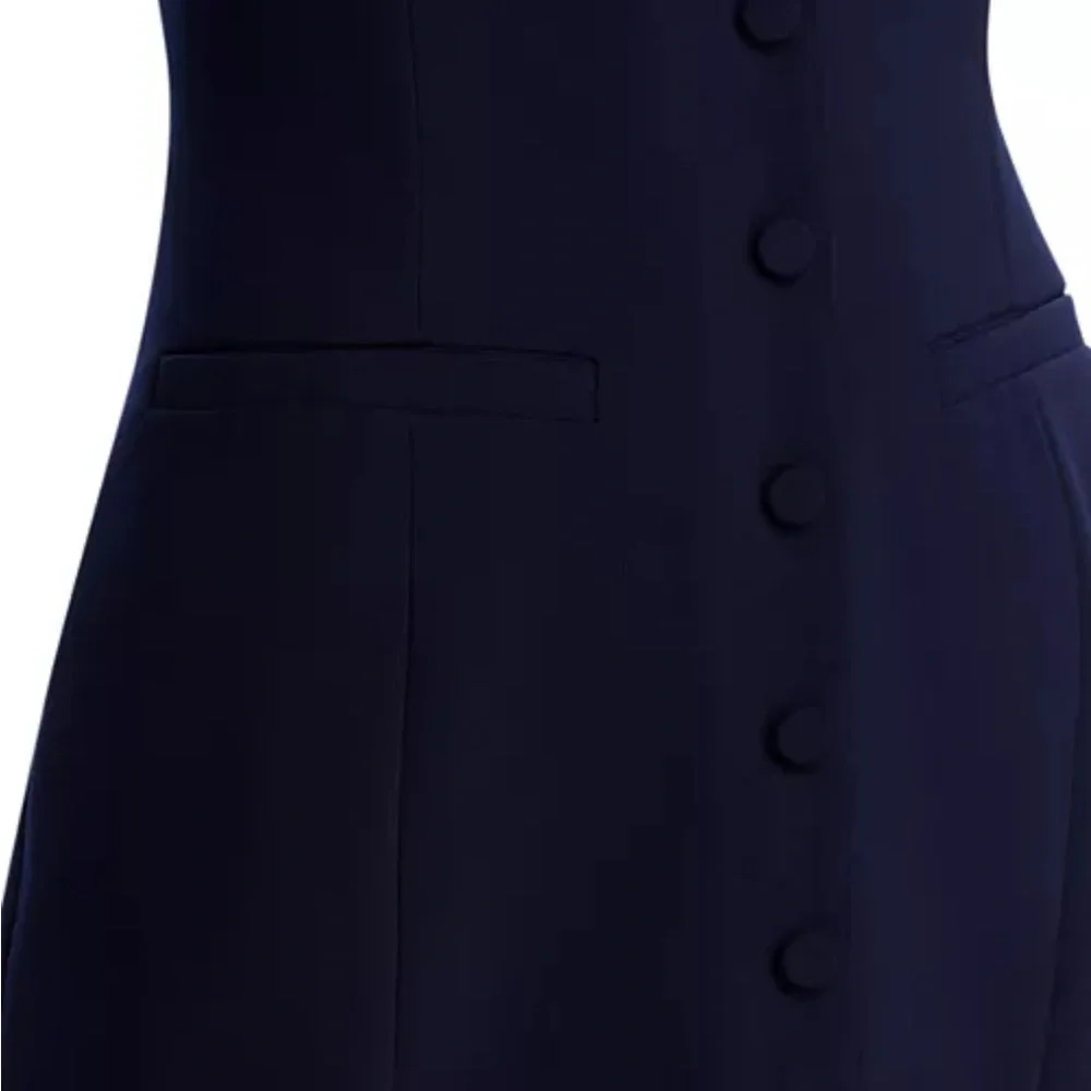 New AQUA Halter Mini Dress Navy blue - Picture 5 of 6